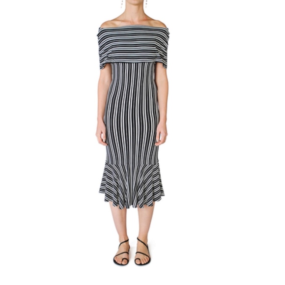 Eos Stripe Rib Knit Dress - Picture 1 of 3
